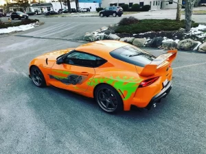 toyota supra wrapped with paul walker decals