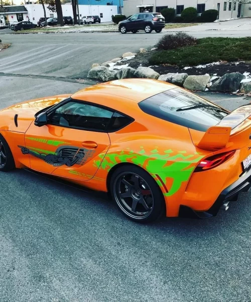 toyota supra wrapped with paul walker decals